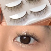 现货 诗诺媚假睫毛3D124型号仿真交叉款 硬梗30124妃妹FM02眼睫毛