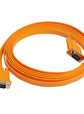 三堡（SANBAO）SV-Y130G 高清视频连接扁线 VGA线橙色 针对针 3M