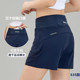 学生训练裤 冰丝速干运动短裤 女高腰多拉链口袋可放手机跑步健身裤