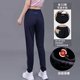 秋冬薄绒保暖透气女健身卫裤 速干户外运动休闲长裤 后腰口袋跑步裤