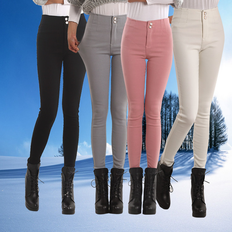 新款春夏薄款铅笔裤多色弹力外穿修身紧身冬装韩版加绒加厚打底裤