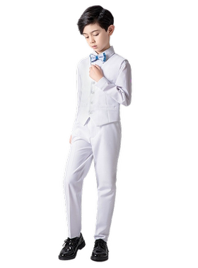 男孩西装马甲主持人秋冬儿童礼服
