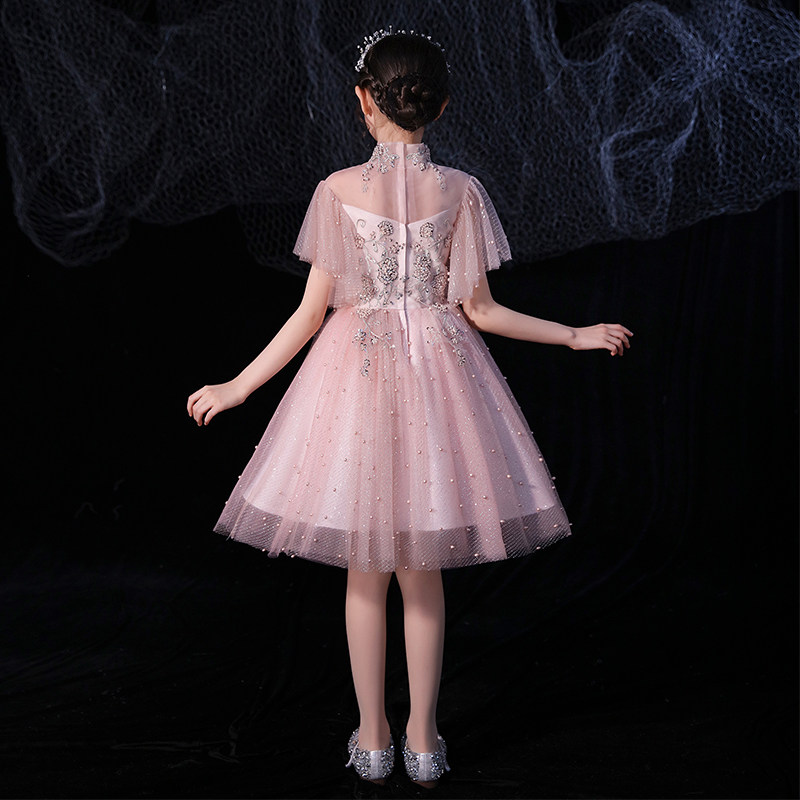 儿童晚礼服高端公主裙女童蓬蓬花童婚纱生日洋气小孩主持人演出服