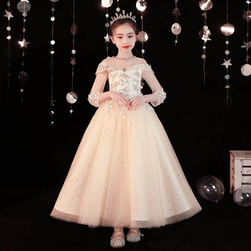 生日婚纱小孩走秀演出洋气公主裙