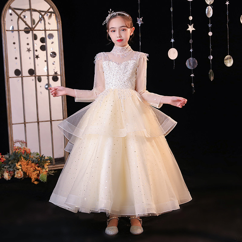 儿童晚礼服公主裙女童蓬蓬纱花童小主持人女孩婚纱钢琴演出服洋气,童装/婴儿装/亲子装,儿童礼服,淘宝优惠券,粉丝福利购,淘宝优惠卷