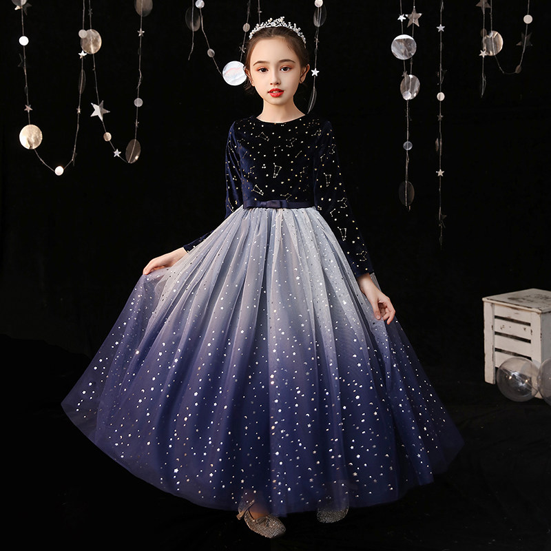 儿童礼服公主裙小孩花童女童婚纱长袖钢琴演出服走秀洋气高端轻奢,童装/婴儿装/亲子装,儿童礼服,淘宝优惠券,粉丝福利购,淘宝优惠卷