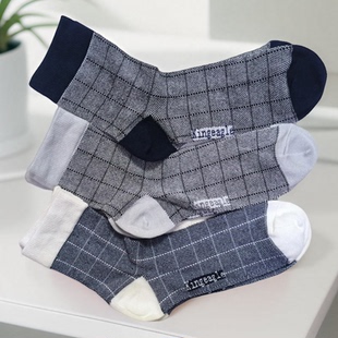 中筒袜 kwk金鹰露斯卡 男袜男士 商务袜 抗菌防臭 工包