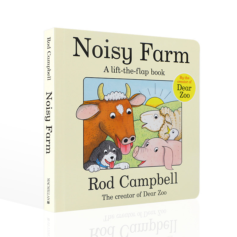 英文原版 noisy farm  吵闹的农场 纸板书 dear zoo同作者 0-2岁低幼