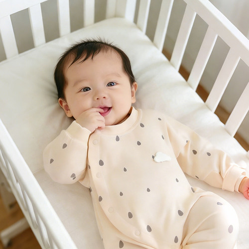 新生儿秋冬薄棉连体衣婴儿蝴蝶衣