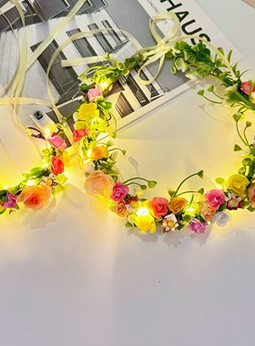 花环花圈头饰新款摆摊森系