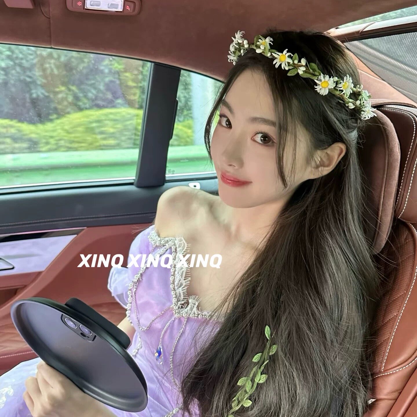 花环头饰森女系超仙藤条新娘头饰儿童手环花环仿真花小雏菊拍照