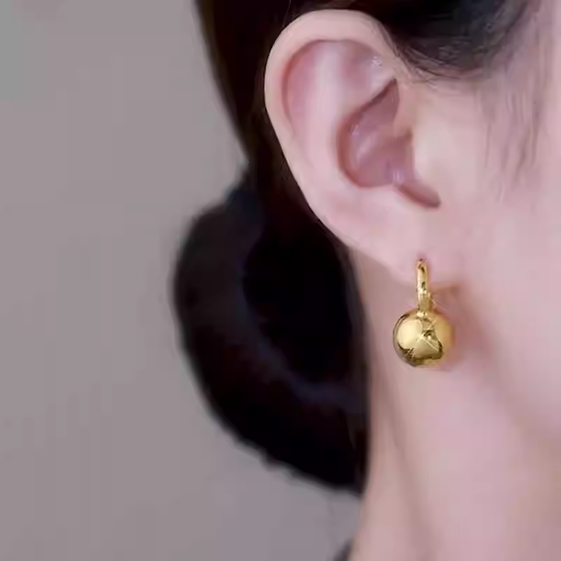 奥特莱斯品牌专柜限时特价轻奢金属圆球耳环outlets奥莱店女配饰