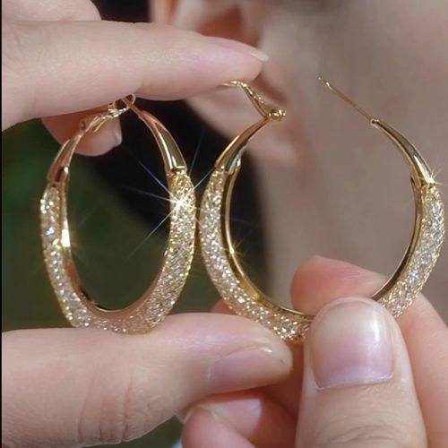 OMG！！抖音同款 清仓处理 S925银针网状镂空大耳圈耳环