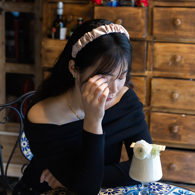 蚕花宝宝桑蚕丝发箍百搭发饰