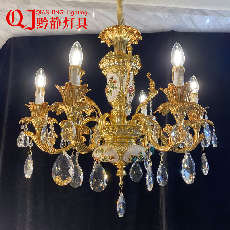 6668跨境出口灯具中古典欧式吊灯客厅大气奢华餐厅法式水晶吊灯饰