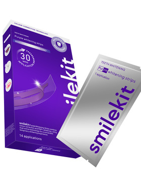 跨境新款 V34紫色牙贴 V34 Whitening Strips 紫色小盒 美白牙贴
