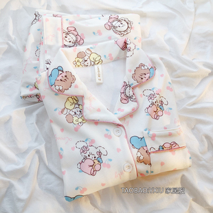 mikko可爱儿童睡衣女童秋冬新款 儿童少女卡通家居服 德绒保暖长袖