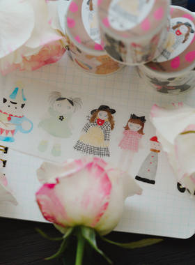 |Yuusei| 原创手账素材 水彩复古玩具 手帐和纸胶带 模切贴纸卷