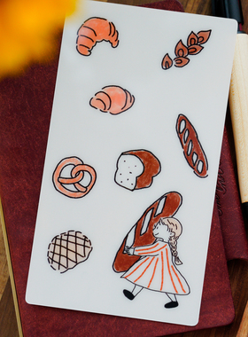 |Yuusei| 原创可爱猫咪兔子面包手帐活页本分隔页 垫板 书签 A7