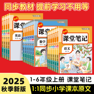 2025秋季 教材全解析學(xué)霸筆記課堂預(yù)習(xí)提前學(xué)不用等 榮恒新教材課堂筆記一二三四五六年級(jí)上冊(cè)語文數(shù)學(xué)英語同步人教版