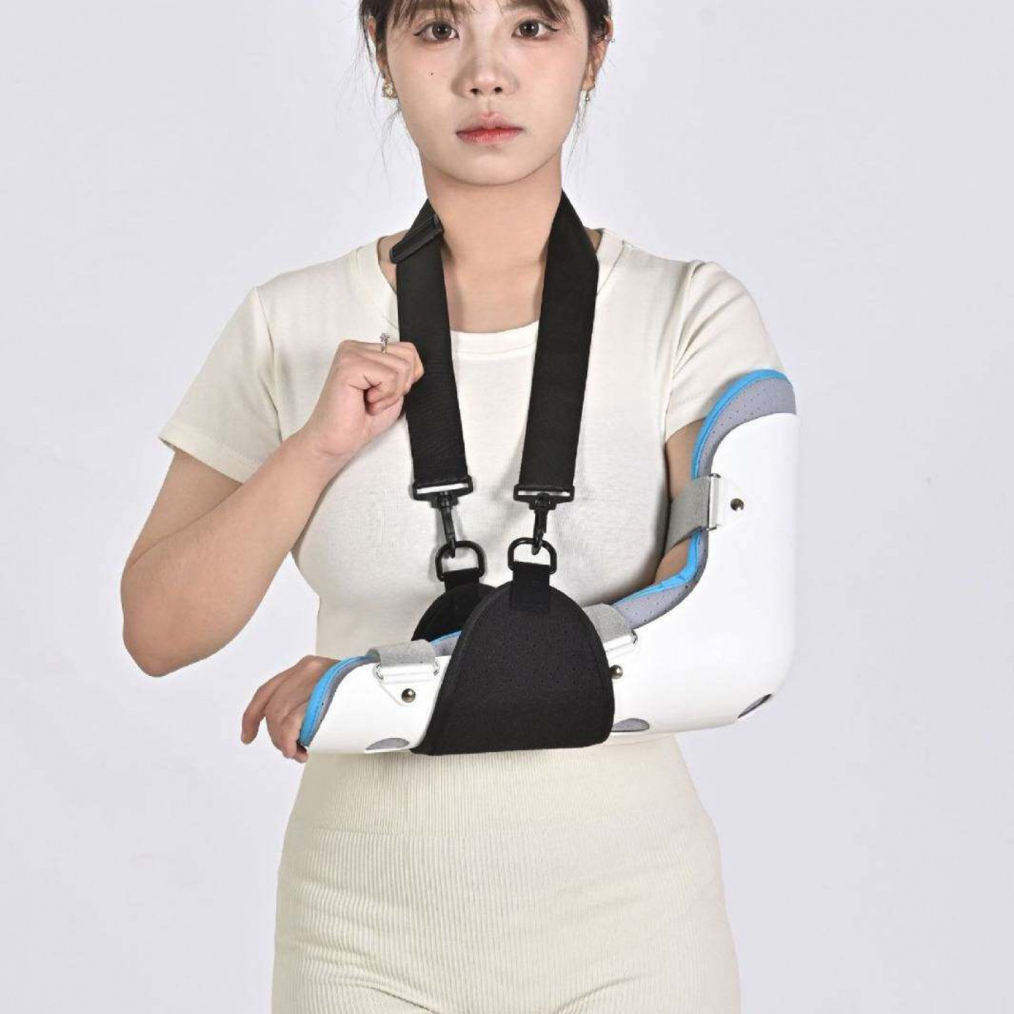 可调式肘关节固定训练护具