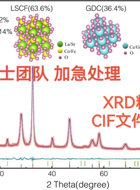 XRD数据分析 GSAS结构精修  XRD定量分析 Origin画图 XPS分峰拟合