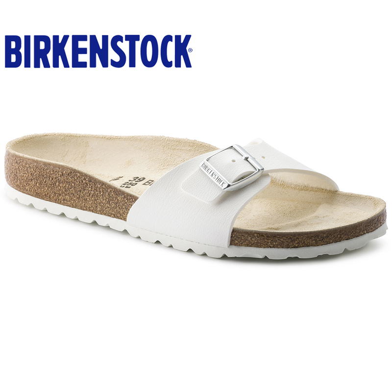 Birkenstock软木鞋床女士单扣平底休闲美腿凉拖鞋Madrid经典色 女鞋 一字拖 原图主图