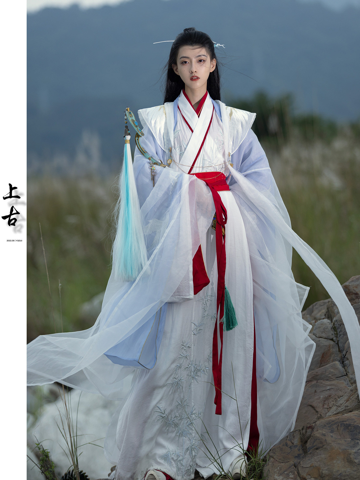 禹栖归原创国风「上古」汉元素长衫改良直裾大袖衫披肩男女款