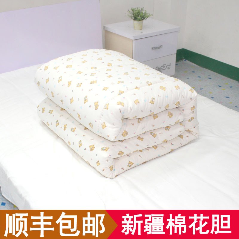 100%新疆长绒棉纯棉花被冬被加厚6-8-10斤双人单人棉絮被芯春秋被