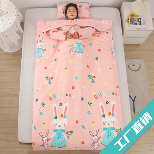 四季通用睡袋儿童中大童防踢被神器学生纯棉可脱胆春秋薄款厚成人