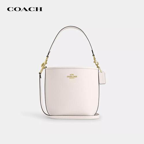 COACH/蔻驰City17纯色皮质水桶包