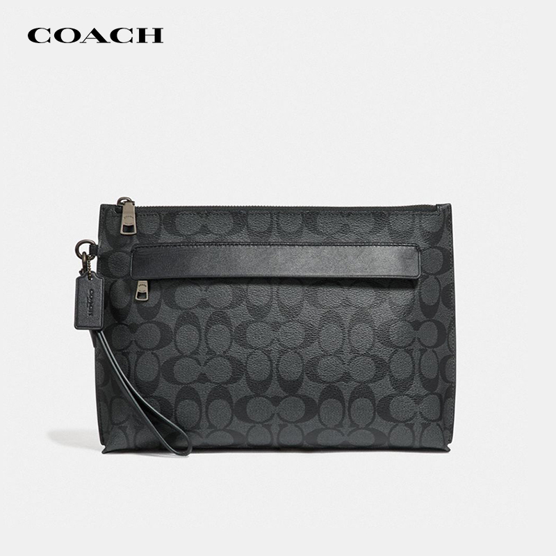 【官方授权】COACH/蔻驰男士手拿包经典老花简约轻奢潮流时尚夹包