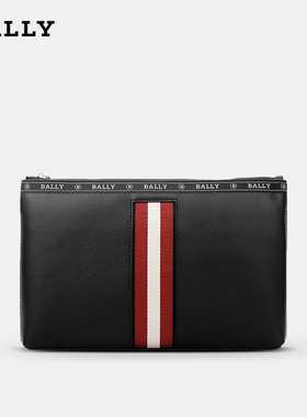 【品牌直供】BALLY/巴利HARTLAND系列男士商务手拿包经典条纹手包