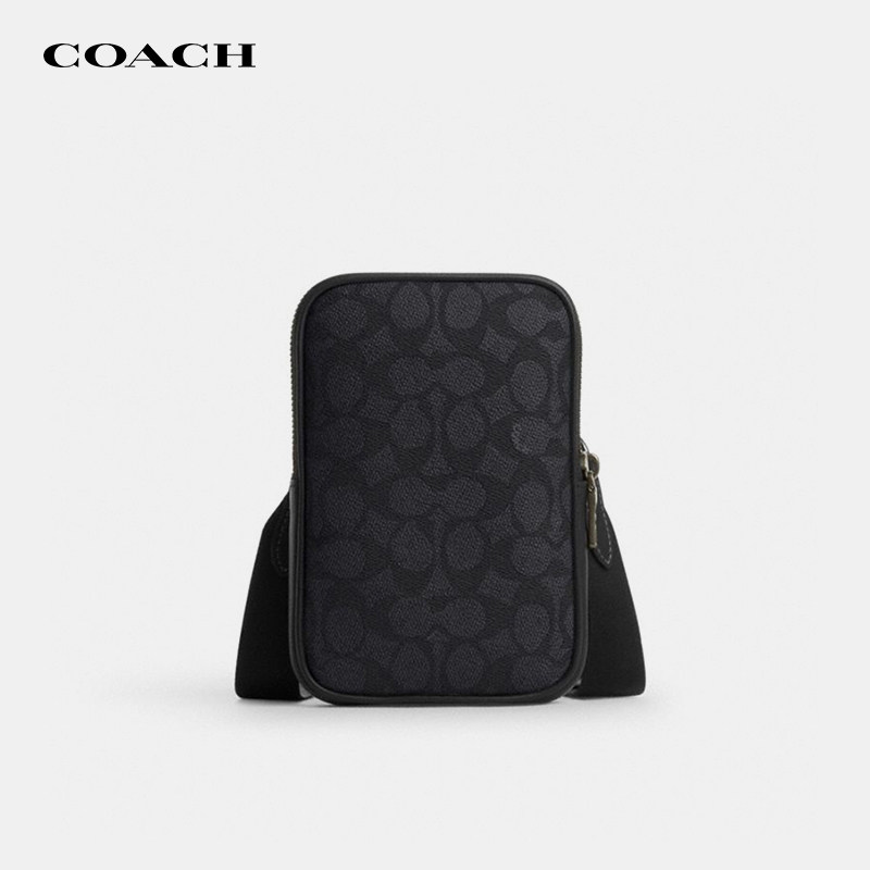 【正品保证】COACH/蔻驰男士手机包盒子小方包单肩斜挎包