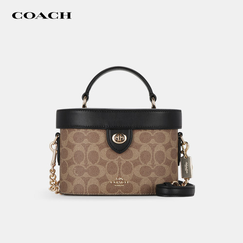 COACH/蔻驰经典老花百搭盒子包女