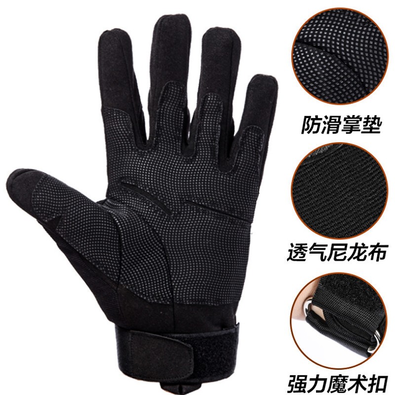 俄罗斯战术手套黑鹰特种兵训练全指作训防割登山骑行防滑保暖手套