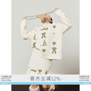 修身 「周里物出品」白色套装 宽松上衣 新款 短裙两件套 女2026春季