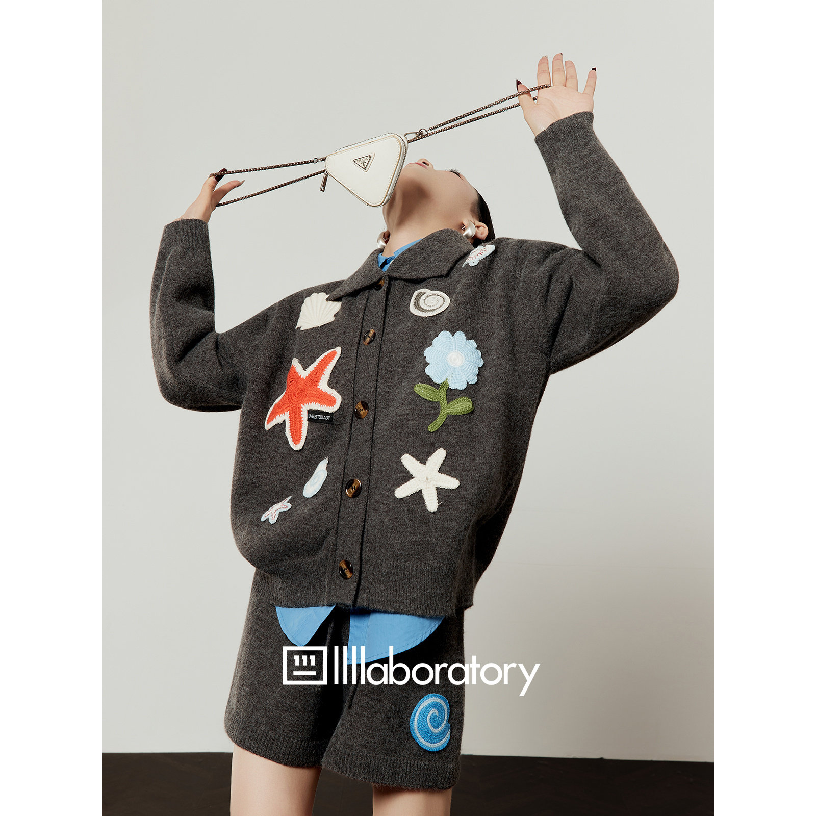 周里物「星岸」毛衣外套女2026新款刺绣慵懒针织开衫半裙两件套,女装/女士精品,时尚套装,淘宝优惠券,粉丝福利购,淘宝优惠卷