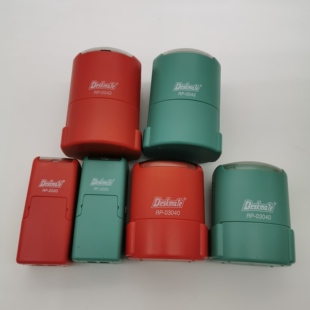德士美回墨印绿色外壳含印台底盖翻斗印印章材料批发