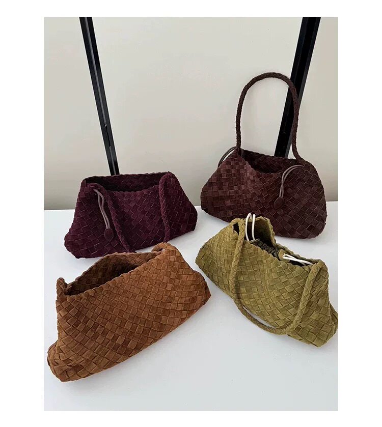 磨砂绒手工编织帆船包包高级感复古腋下包日常单肩包手提包子母包,箱包皮具/热销女包/男包,通用款女包,淘宝优惠券,粉丝福利购,淘宝优惠卷