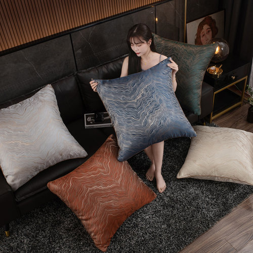 轻奢高级感靠垫抱枕沙发客厅靠背垫超大号长方形抱枕套不含芯靠枕