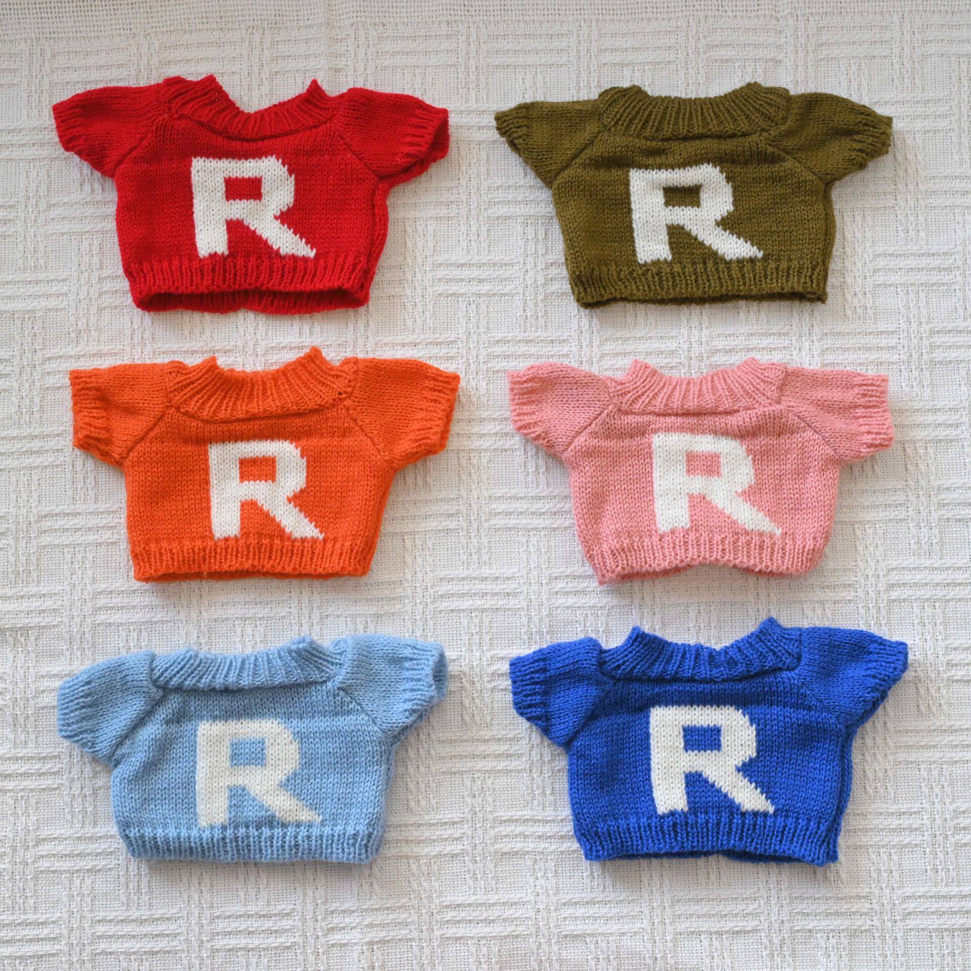 30cm泰迪熊毛绒玩具字母衣服玻尿酸鸭子公仔毛衣替换服装服饰