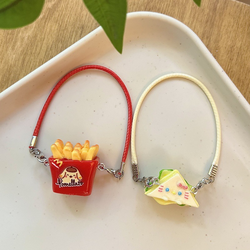 小动物汉堡薯条树脂小挎包潮玩娃娃公仔玩偶换装配饰变装挎包装饰