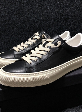 通勤款2025春季新款百搭休闲男鞋原创青年潮鞋白尾真皮低帮板鞋男
