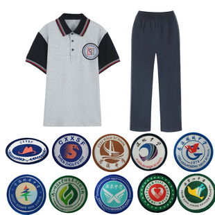 慈溪高中生校服学校同款面料夏季上衣短袖男女运动套装班服圆标