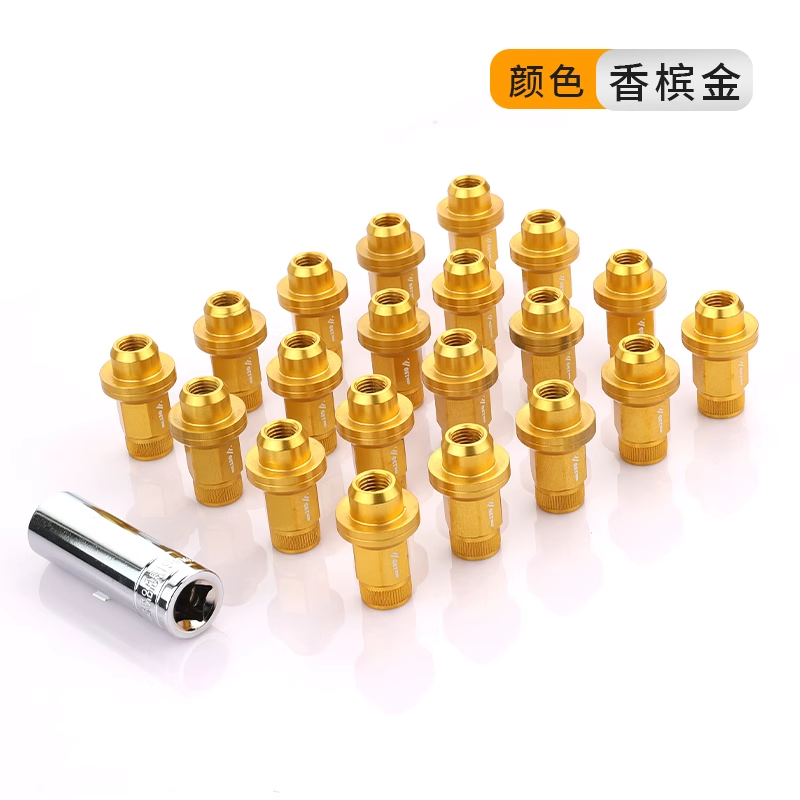 BLOX锻造轮毂螺丝平口轮胎螺母帽轻量化适用于丰田雷克萨斯捷豹