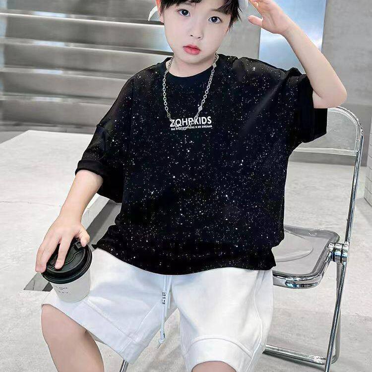 男童新款男孩半袖上衣夏季童装潮图片