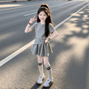女孩2026新款夏季童装女童裙子套装时尚洋气时髦轻奢高级感夏天薄