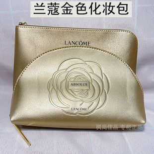 金色化妆包大容量PU皮专柜赠品包洗漱收纳包防水