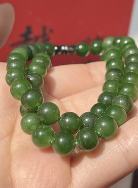 碧玉手串女款玉石玉器单圈手串